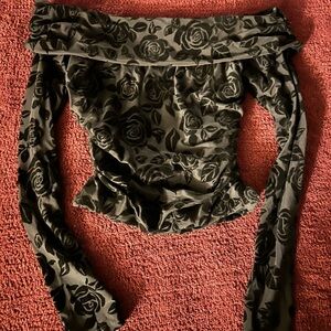 Wild Fable Black Satin Top